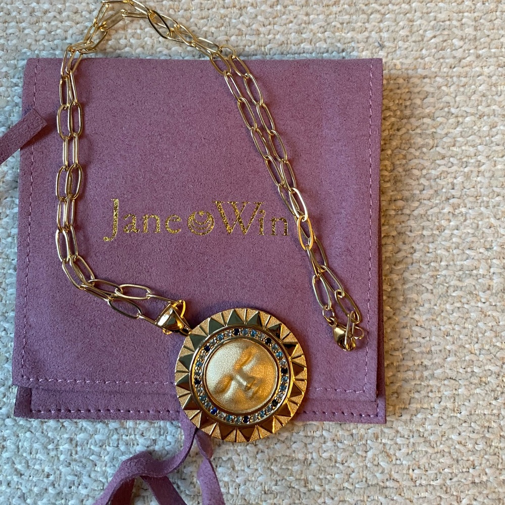 Gold and Black Pendant Necklace